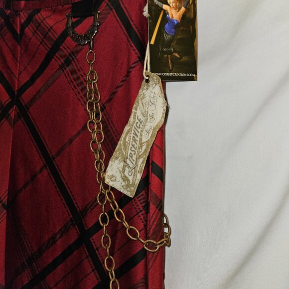 NWT Vintage Lip Service Steampunk Victorian Skirt SMALL Plaid - Picture 6 of 15
